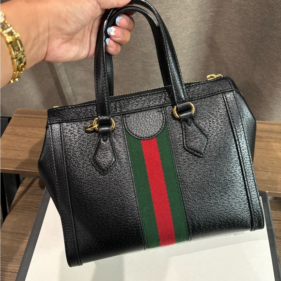 Gucci Ophedia Black Leather Handbag - Picture 11 of 17